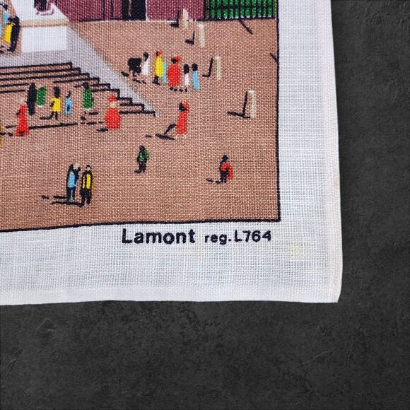 Vintage St. Paul’s Cathedral London Linen Wall Hanging 21"x19.5" Lamont Irish - Picture 4 of 7